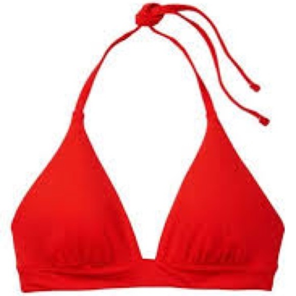J. Crew Women's Halter Swim Top Red Medium New With Tags - Picture 4 of 9